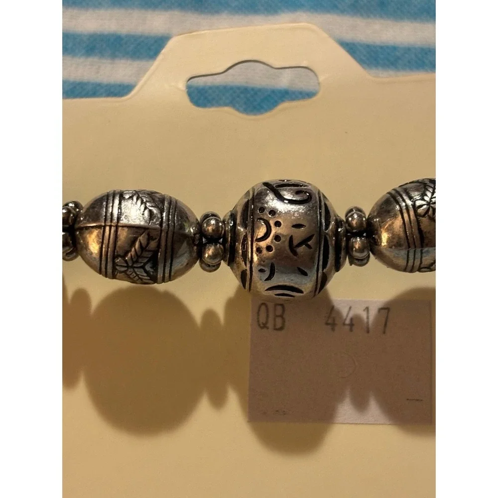 #18. Faux Turquoise Pearl Beaded Chief Bracelet